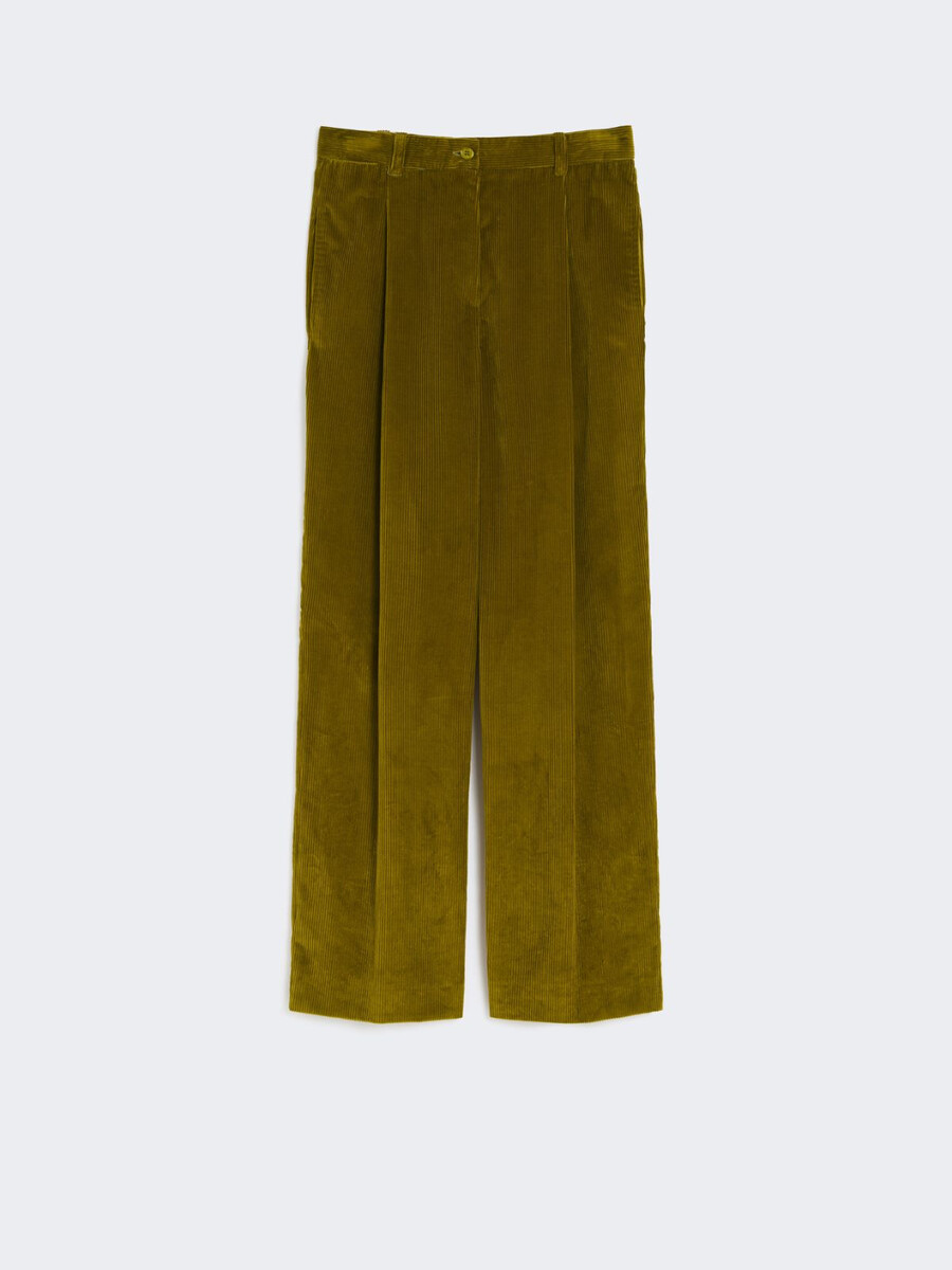 pantalon en velours de coton - vert olive