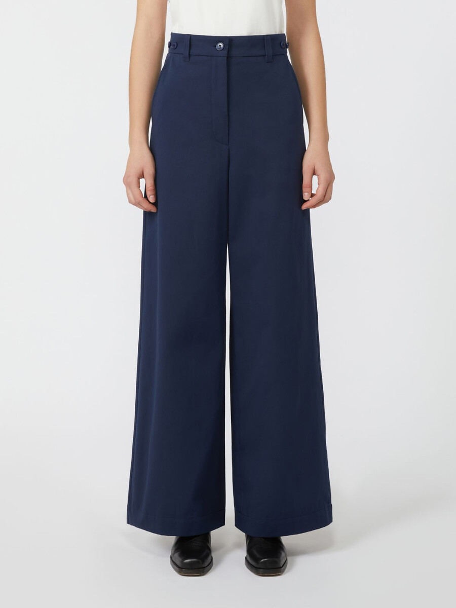pantalon en gabardine de coton - marine