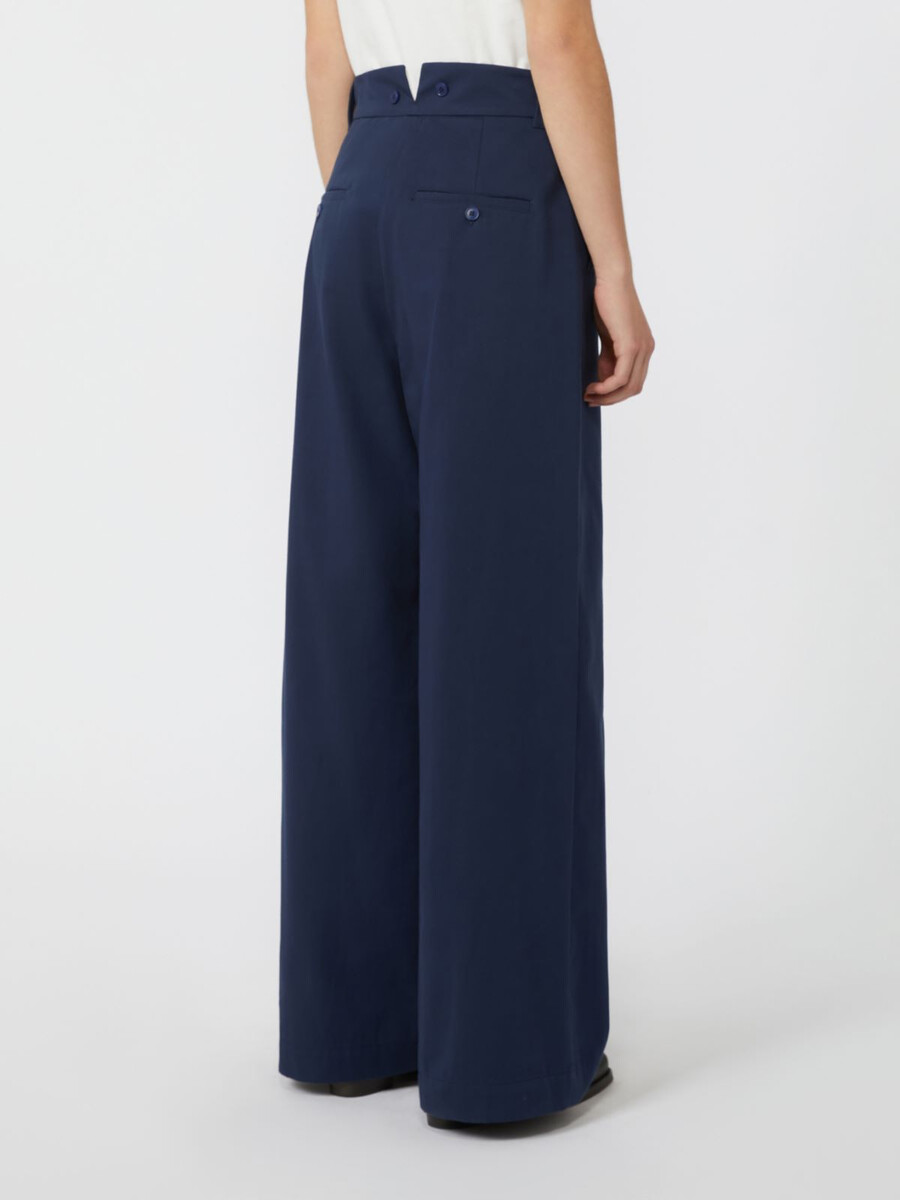 pantalon en gabardine de coton - marine