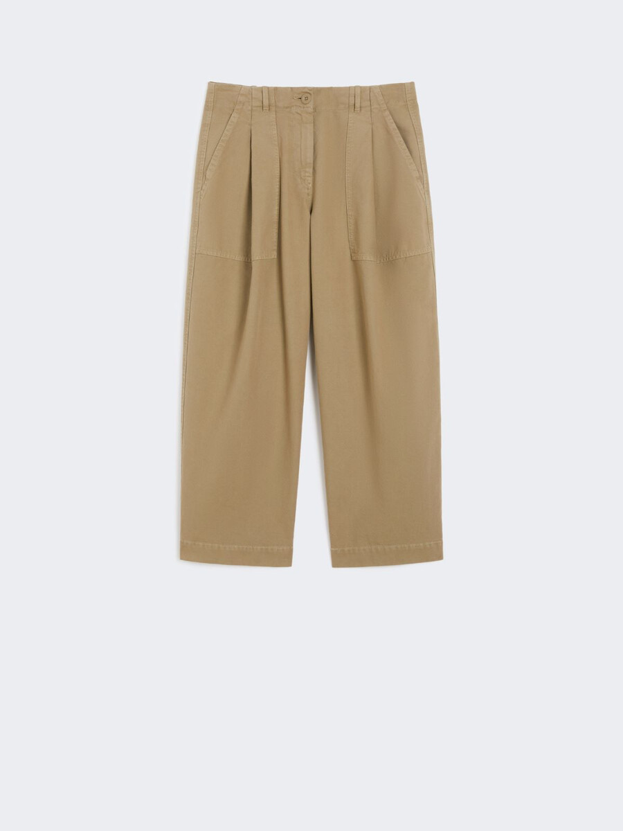 jean en toile à jambes fuselées - dÉsert