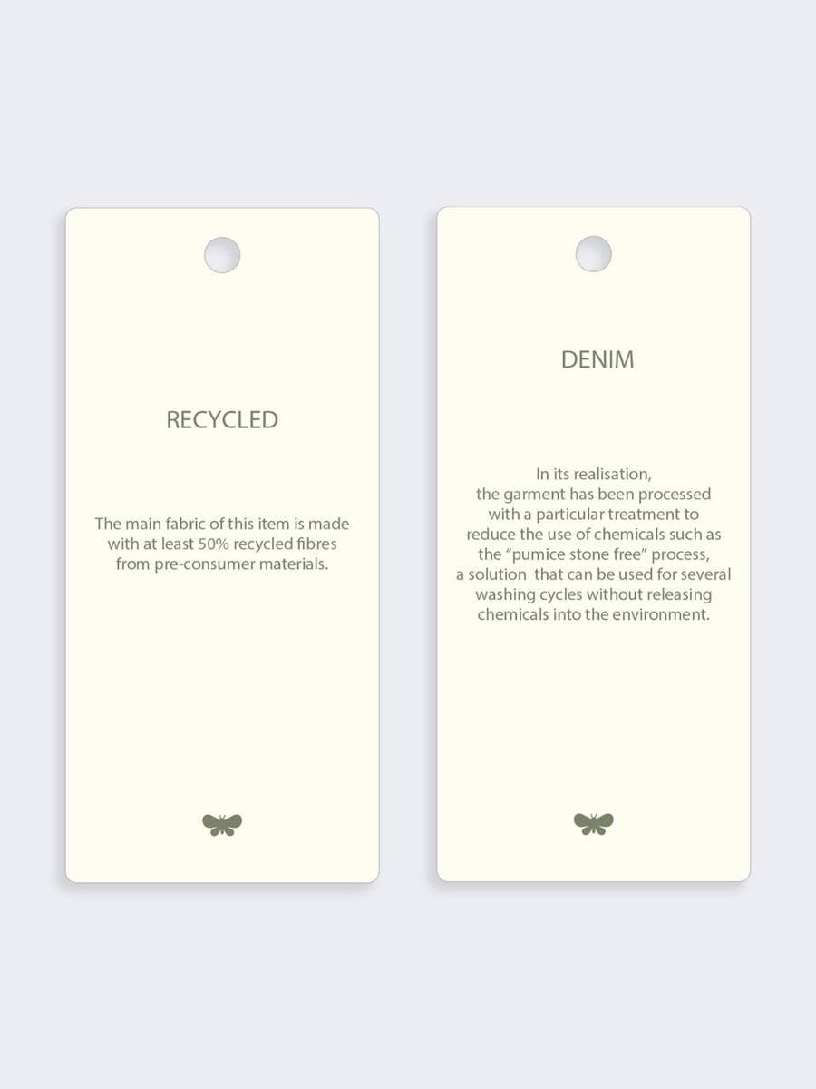 bermuda en denim de coton - marine