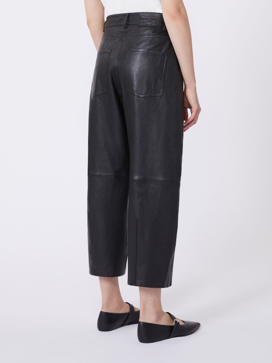 pantalon en cuir - noir