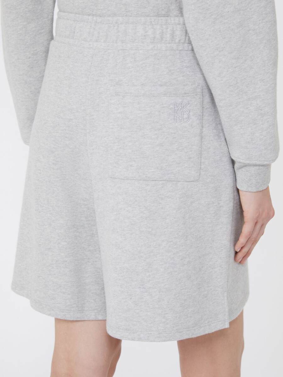 short en molleton de coton - gris clair