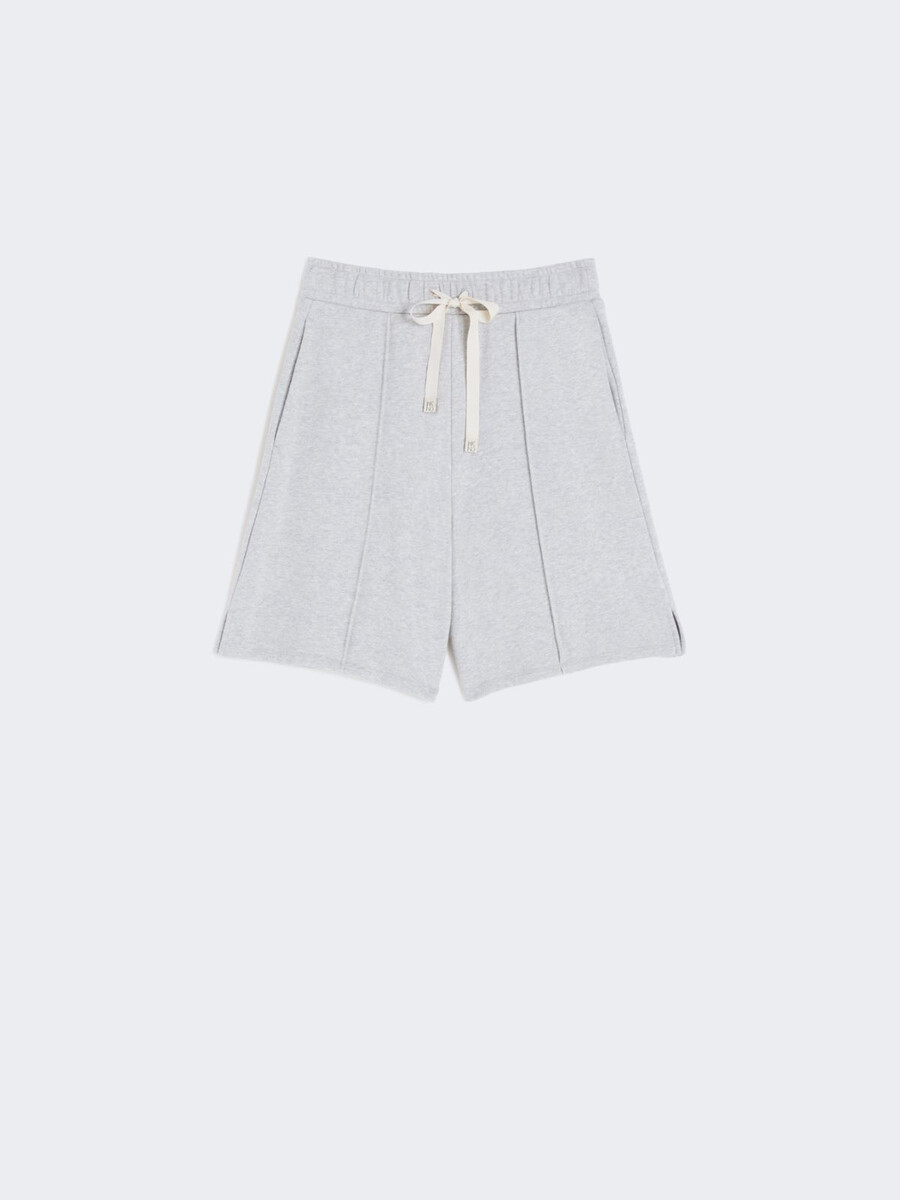 short en molleton de coton - gris clair