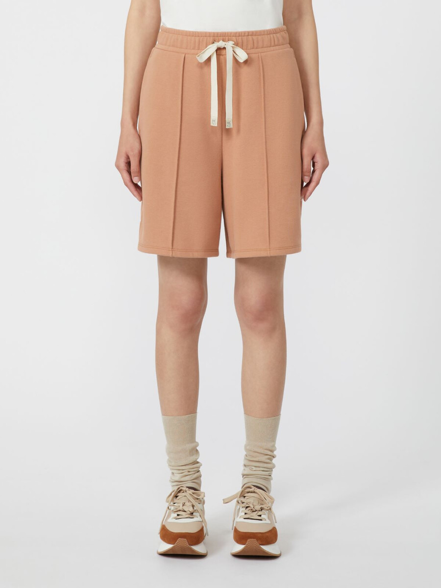 short en molleton de coton - caramel