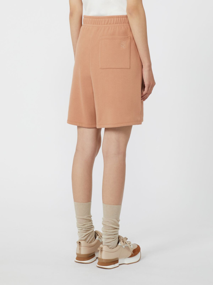 short en molleton de coton - caramel