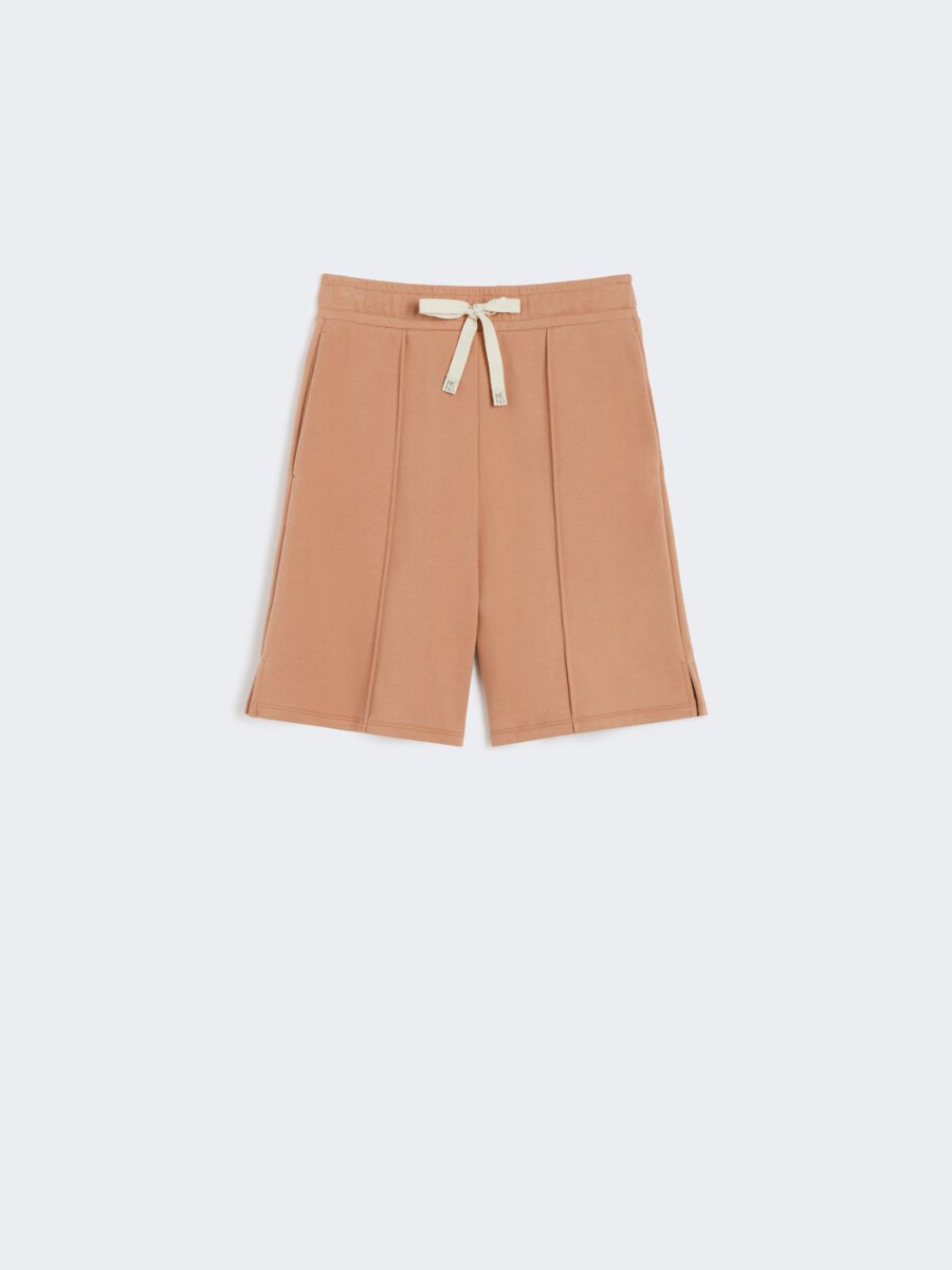 short en molleton de coton - caramel